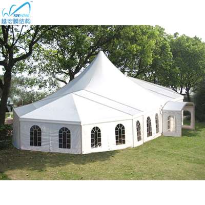 Hot-sale design mixed structure high peak marquee party tent with frame structure